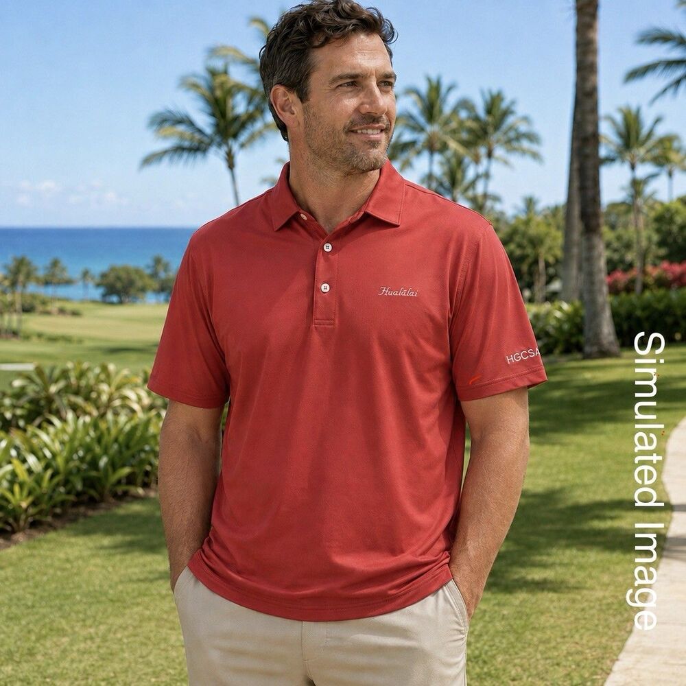 Peter Millar Summer Comfort Hualalai Golf Polo Mens XL Red HGCSA